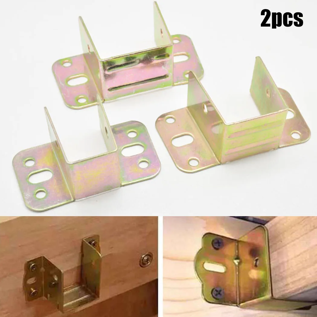 Furniture Hardware Supply - 2 buah braket tempat tidur logam