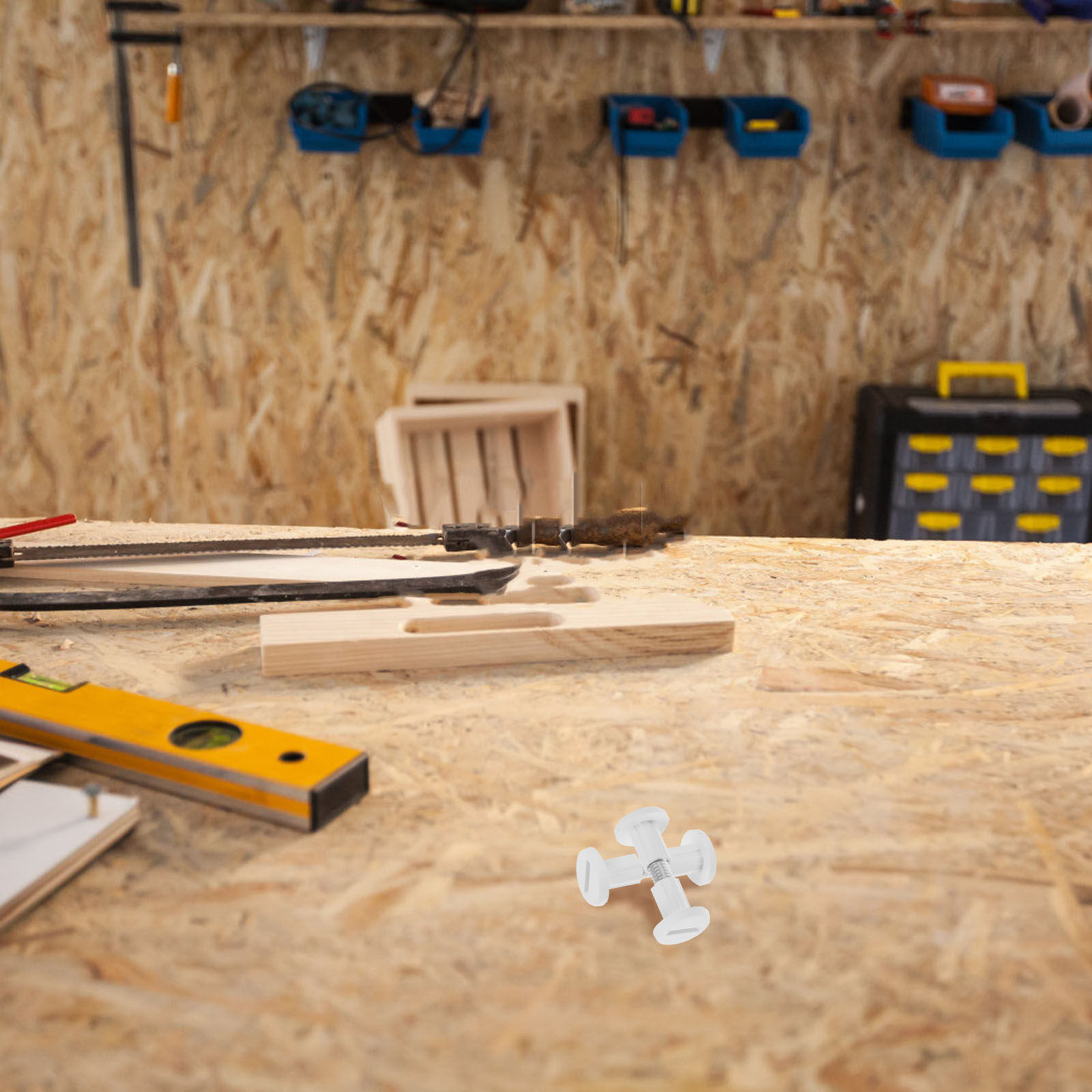 Furniture Joining Hardware - 50 Buah Kit Pengikat Papan Plastik