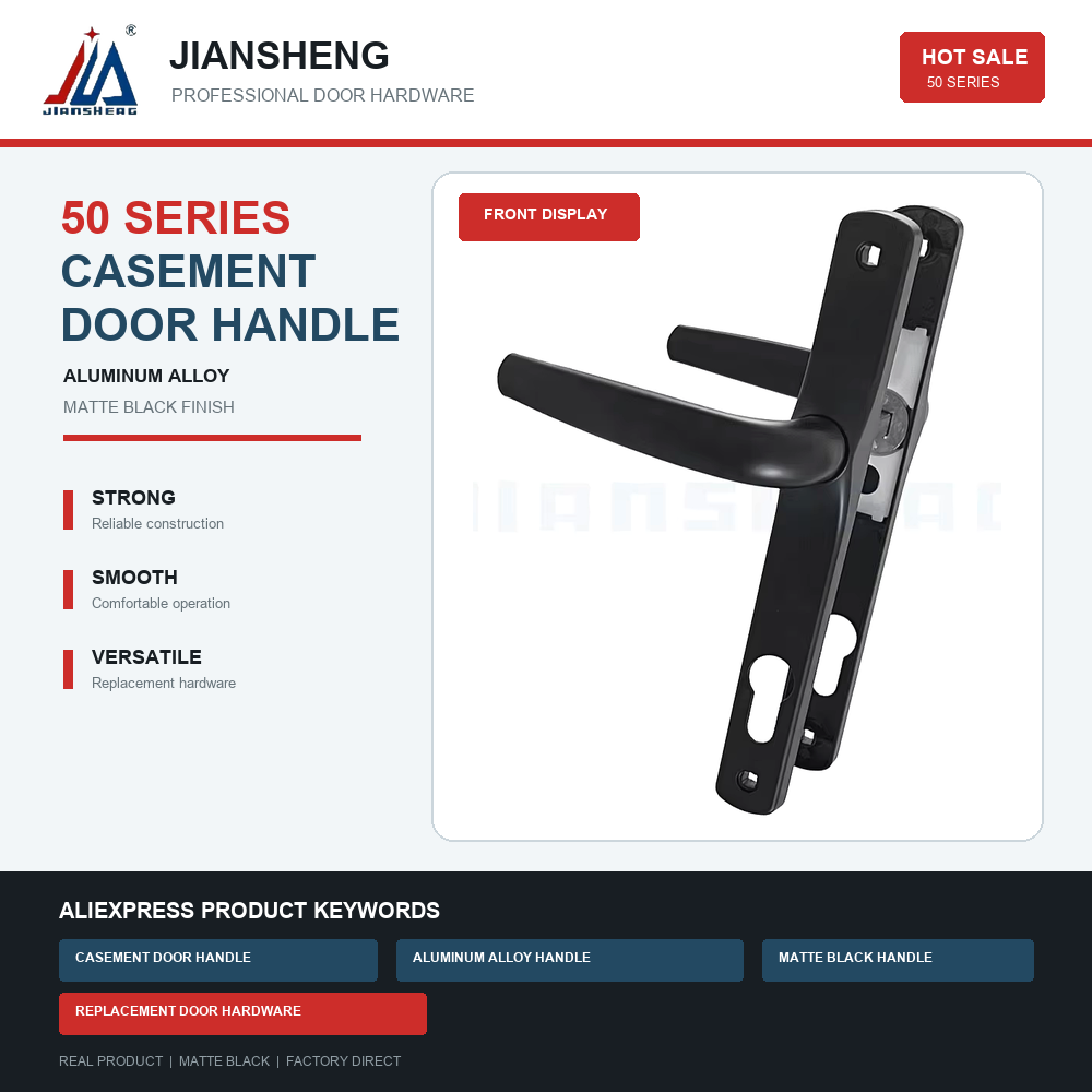 Furniture Hardware Supply - Set Kunci Pegangan Pintu Geser Aluminium