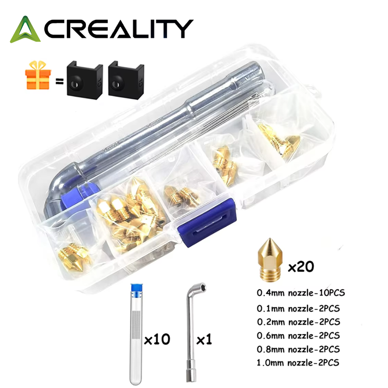 CREALITY 20 Buah Nozel Kuninga - Creality Printer Ender 3 ulasan dan harga